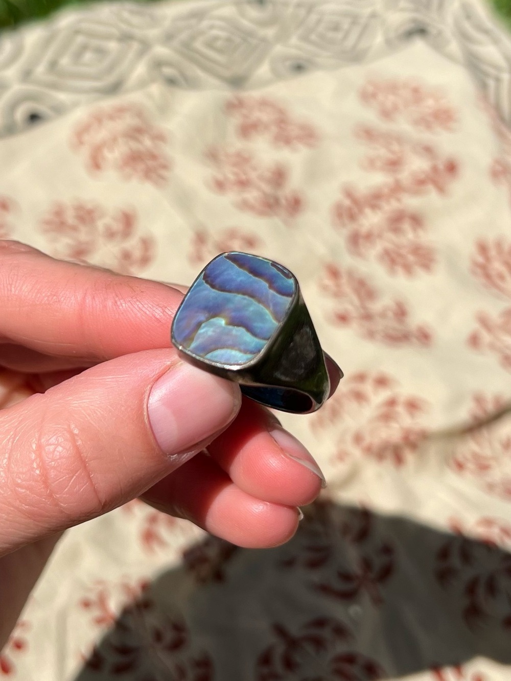 Sterling Silver Abalone Shell Ring - Picture 7 of 11